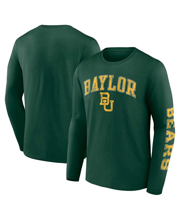 Мужская зеленая футболка с логотипом и рваной аркой Baylor Bears с длинным рукавом Fanatics, зеленый
Мужская зеленая футболка с логотипом и рваной аркой Baylor Bears с длинным рукавом Fanatics, зеленый
