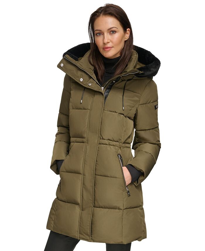 Женский пуховик-анорак с отделкой из искусственного меха и капюшоном DKNY, зеленый
Женский пуховик-анорак с отделкой из искусственного меха и капюшоном DKNY, зеленый