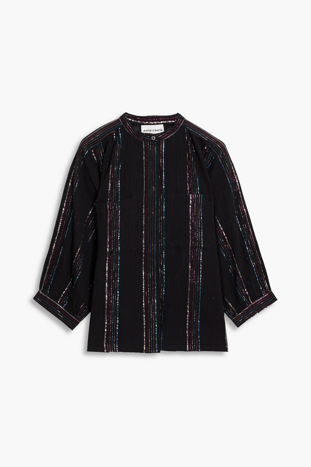 Блузка Mimi из хлопкового газа в полоску с эффектом металлик ANTIK BATIK, черный
Блузка Mimi из хлопкового газа в полоску с эффектом металлик ANTIK BATIK, черный