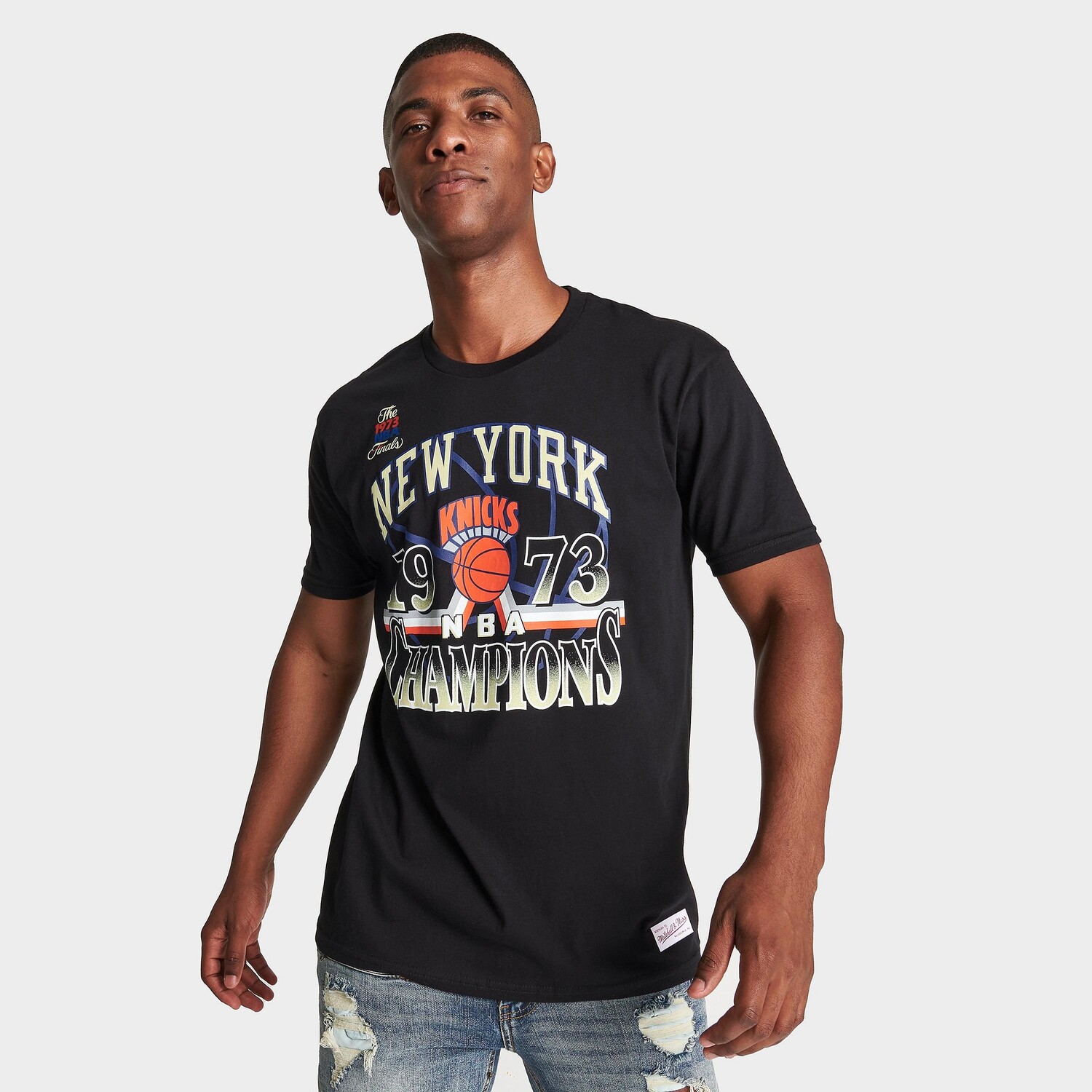 Мужская футболка с рисунком Mitchell & Ness New York Knicks NBA 1973 NBA Champions, черный
Мужская футболка с рисунком Mitchell & Ness New York Knicks NBA 1973 NBA Champions, черный