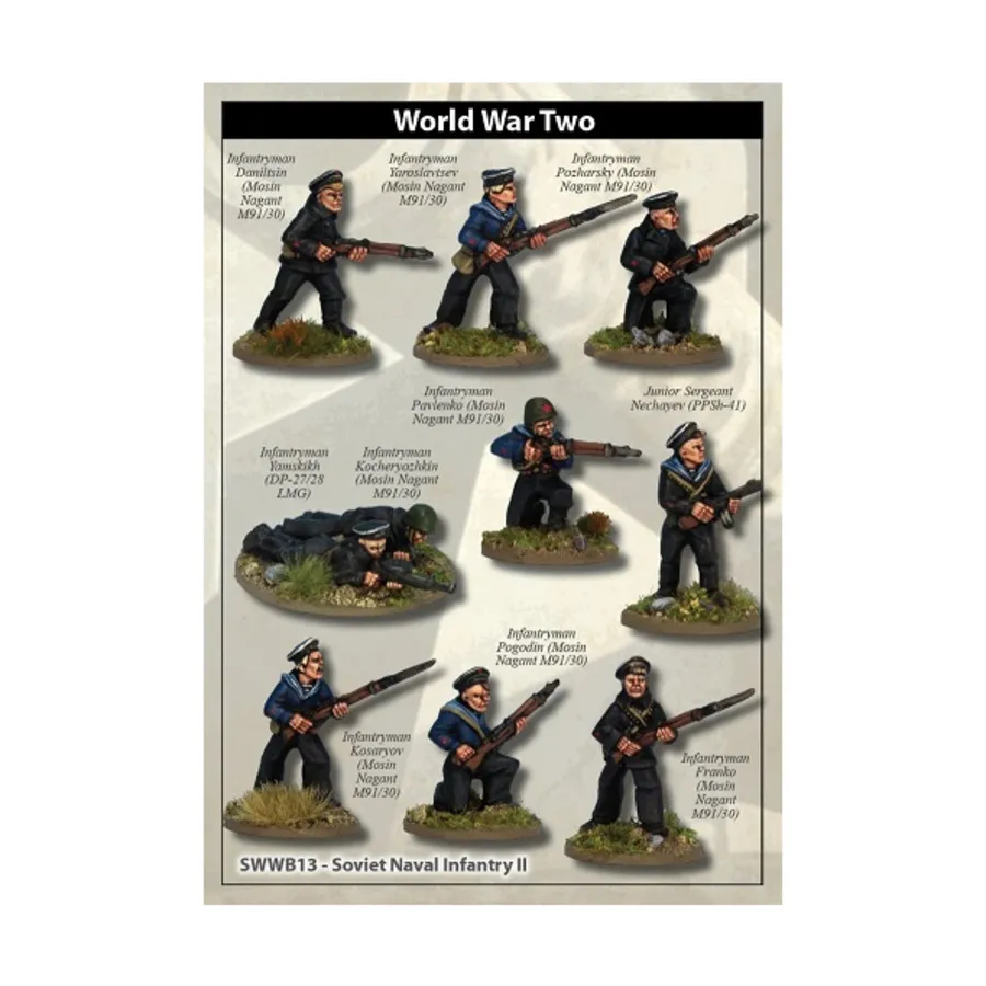 Советская морская пехота II, WWII Miniatures - Soviet Forces (28mm) (Artizan Designs)
Советская морская пехота II, WWII Miniatures - Soviet Forces (28mm) (Artizan Designs)