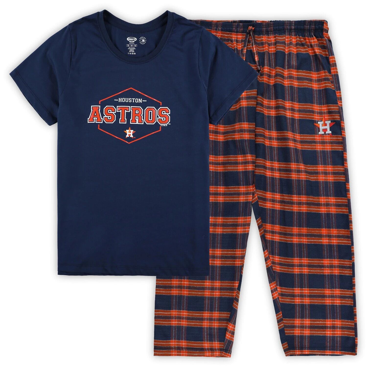 Женский спортивный темно-синий/оранжевый комплект для сна Houston Astros больших размеров с бейджами Concepts
Женский спортивный темно-синий/оранжевый комплект для сна Houston Astros больших размеров с бейджами Concepts