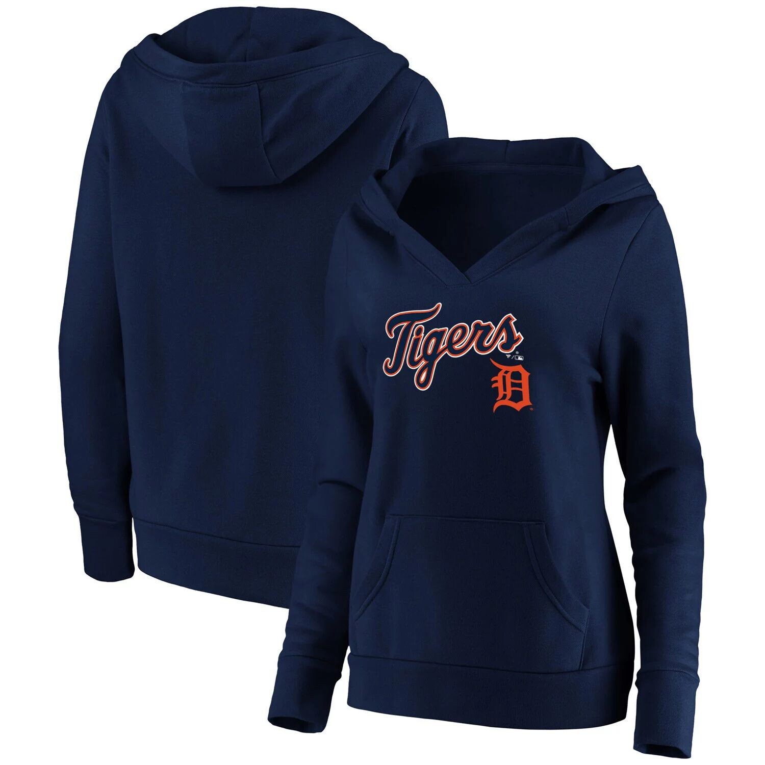 Женский темно-синий пуловер с капюшоном и v-образным вырезом с логотипом Fanatics Detroit Tigers Core Team Fanatics
Женский темно-синий пуловер с капюшоном и v-образным вырезом с логотипом Fanatics Detroit Tigers Core Team Fanatics