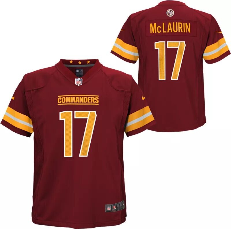 Красная игровая майка Nike Little Kids Washington Commanders Terry McLaurin № 17
Красная игровая майка Nike Little Kids Washington Commanders Terry McLaurin № 17