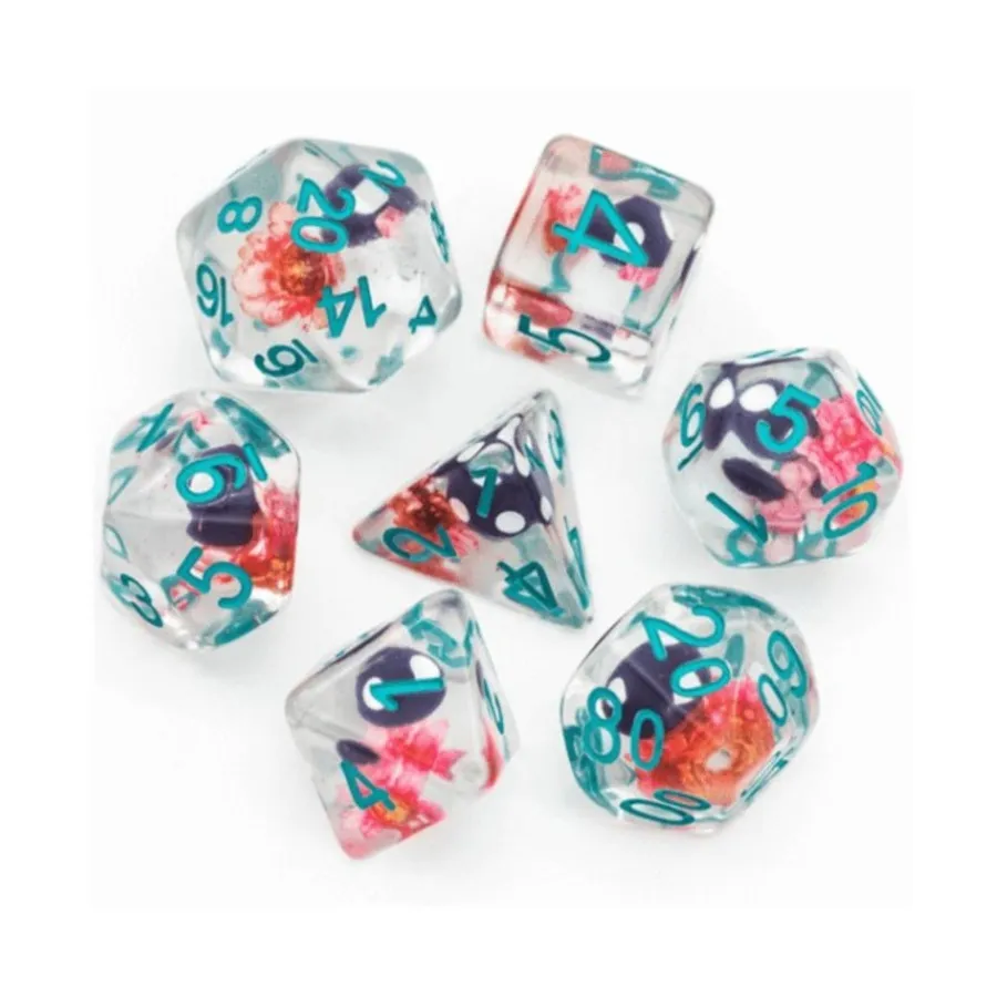 Набор Poly — дикие лесные грибы с чирком (7), Dice Sets - Resin/Acrylic - Rainbow & Multi-Colored (Foam Brain Games)
Набор Poly — дикие лесные грибы с чирком (7), Dice Sets - Resin/Acrylic - Rainbow & Multi-Colored (Foam Brain Games)