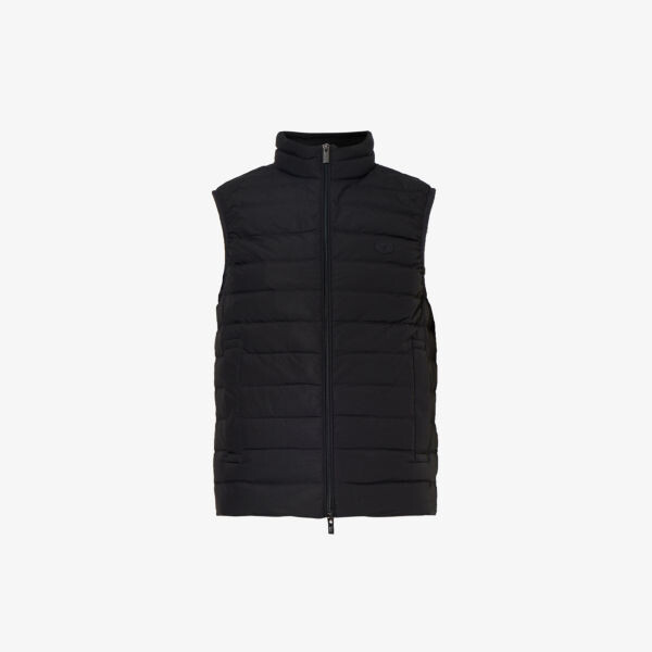 Тканый жилет с воротником-воронкой и нашивкой-логотипом Emporio Armani, цвет nero
Тканый жилет с воротником-воронкой и нашивкой-логотипом Emporio Armani, цвет nero