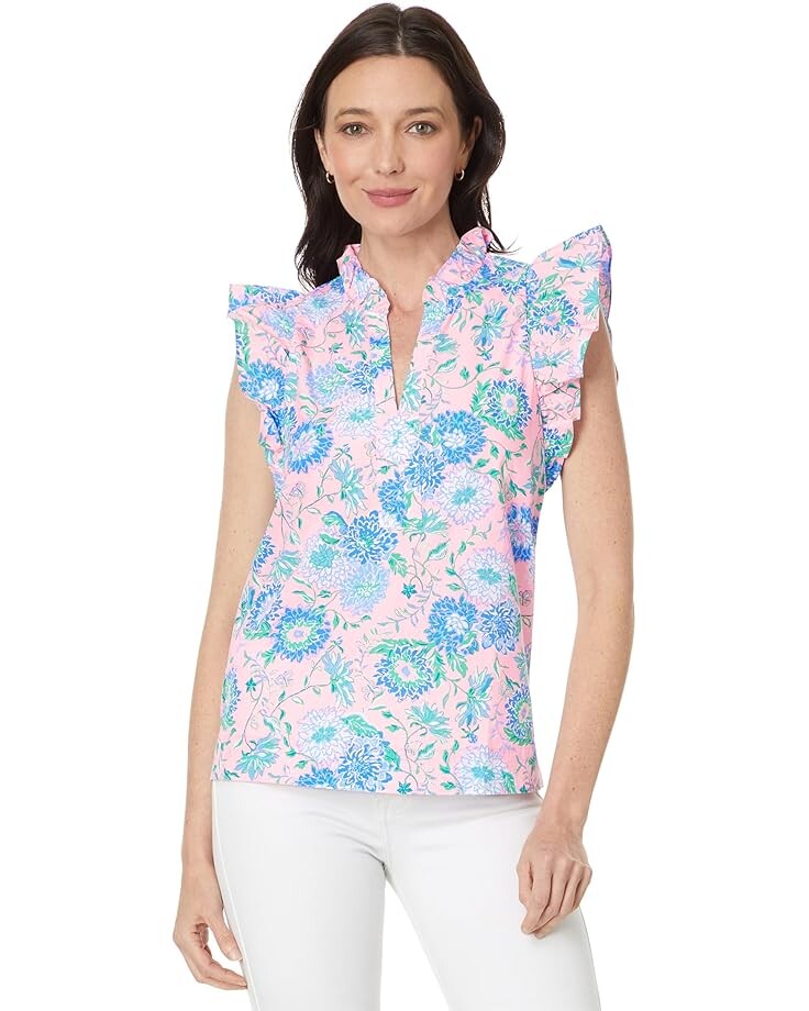 Топ Lilly Pulitzer Klaudie Ruffle Sleeve Cotton Top, цвет Conch Shell Pink Rumor Has It
Топ Lilly Pulitzer Klaudie Ruffle Sleeve Cotton Top, цвет Conch Shell Pink Rumor Has It