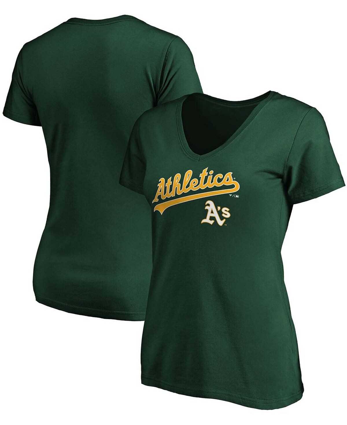 Зеленая женская футболка с v-образным вырезом и логотипом команды Oakland Athletics Team Fanatics, зеленый
Зеленая женская футболка с v-образным вырезом и логотипом команды Oakland Athletics Team Fanatics, зеленый