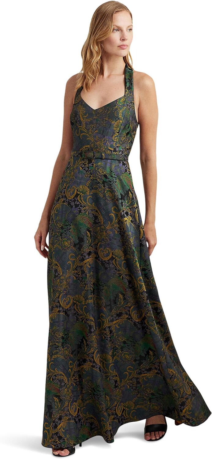 Жаккардовое платье с поясом и лямкой смешанного мотива LAUREN Ralph Lauren, цвет Black/Purple/Multi
Жаккардовое платье с поясом и лямкой смешанного мотива LAUREN Ralph Lauren, цвет Black/Purple/Multi