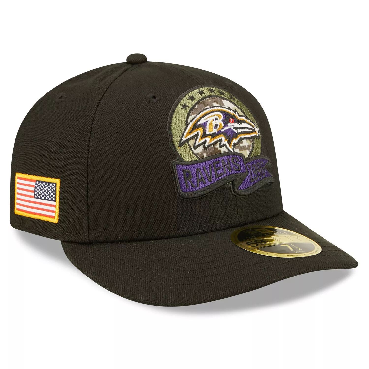 Мужская облегающая шляпа New Era Black Baltimore Ravens 2022 Salute To Service Low Profile 59FIFTY
Мужская облегающая шляпа New Era Black Baltimore Ravens 2022 Salute To Service Low Profile 59FIFTY