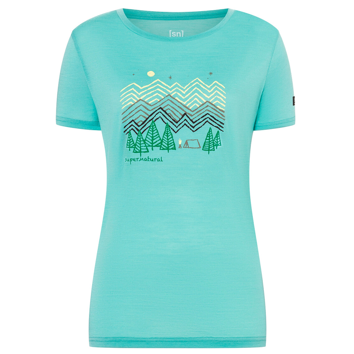 Рубашка из мериноса Super Natural Women's Camping Nights Tee, цвет Wasabi/Various
Рубашка из мериноса Super Natural Women's Camping Nights Tee, цвет Wasabi/Various