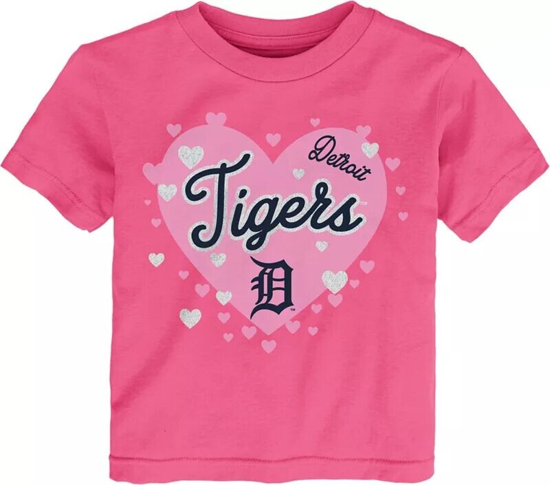 Outerstuff Одежда команды MLB для малышей Detroit Tigers, темно-розовая футболка с сердечками Bubble Hearts
Outerstuff Одежда команды MLB для малышей Detroit Tigers, темно-розовая футболка с сердечками Bubble Hearts