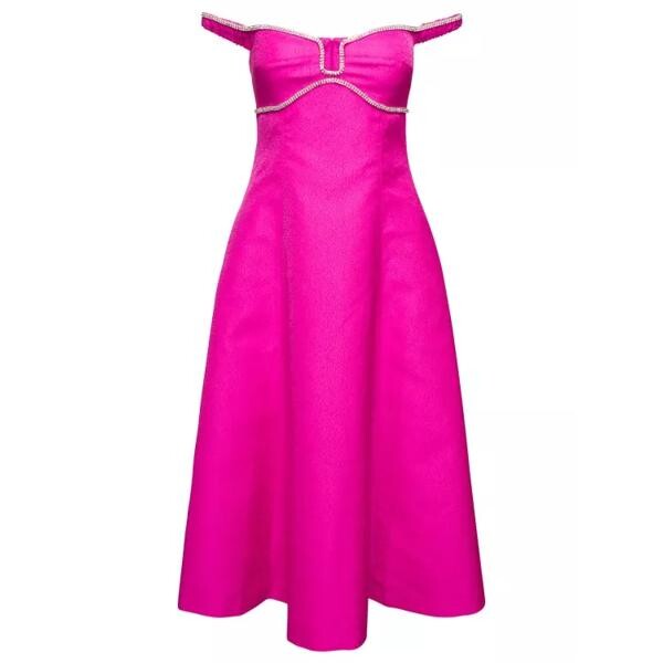 Платье off-shoulder flared midi dress with crystal embell Self Portrait, розовый
Платье off-shoulder flared midi dress with crystal embell Self Portrait, розовый