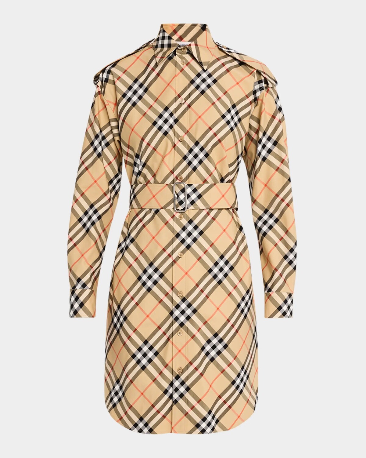 Платье-рубашка с длинными рукавами и поясом в клетку Burberry, цвет Sand Ip Chk
Платье-рубашка с длинными рукавами и поясом в клетку Burberry, цвет Sand Ip Chk