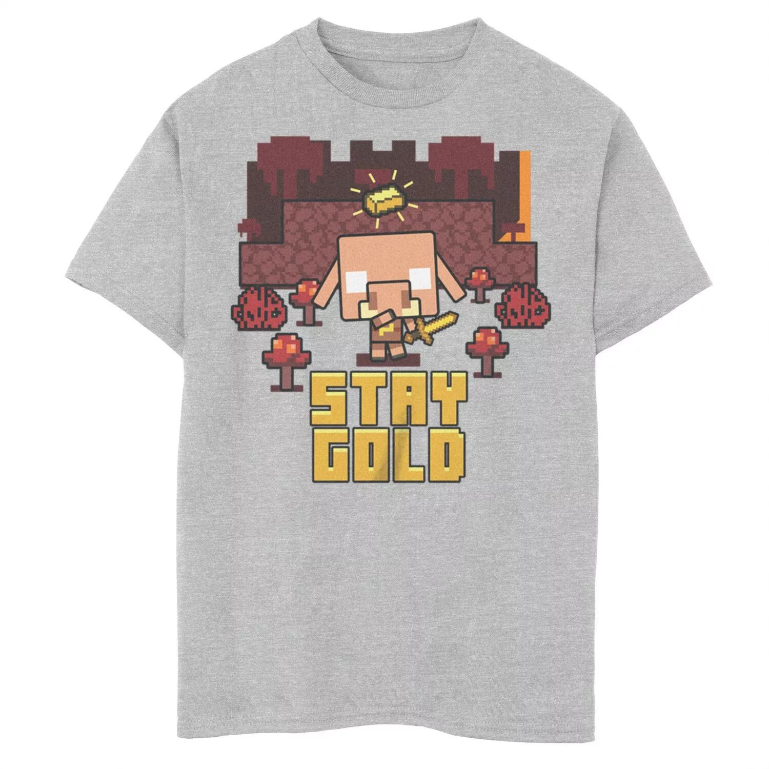 Футболка Minecraft Piglin Stay Gold для мальчиков 8–20 лет с графическим рисунком Licensed Character
Футболка Minecraft Piglin Stay Gold для мальчиков 8–20 лет с графическим рисунком Licensed Character