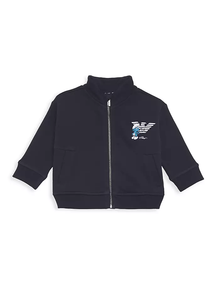 Спортивная куртка с вышитым логотипом Smurf для маленьких мальчиков Emporio Armani, темно-синий
Спортивная куртка с вышитым логотипом Smurf для маленьких мальчиков Emporio Armani, темно-синий