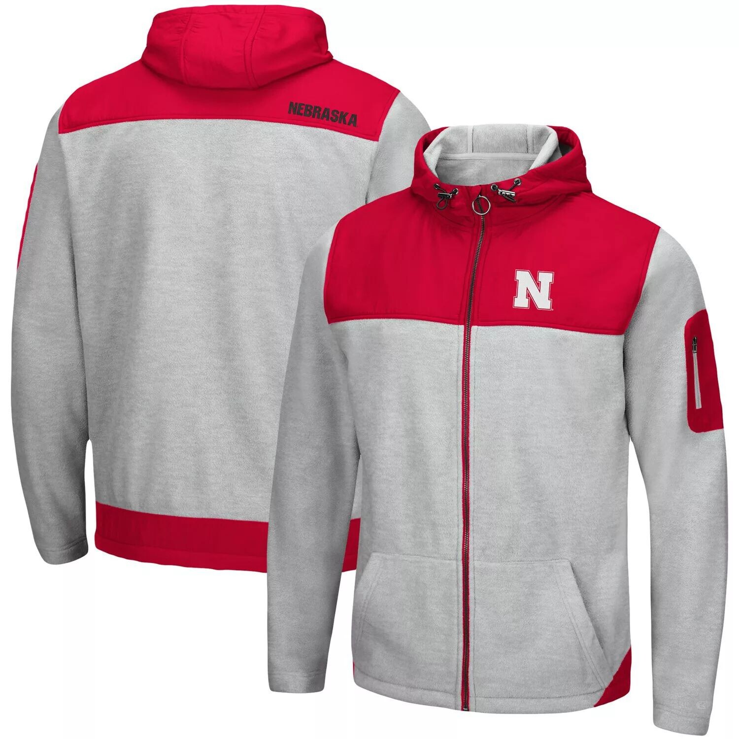 Мужская толстовка с молнией во всю длину Nebraska Huskers Schwartz серого/алого цвета Colosseum, Серый
Мужская толстовка с молнией во всю длину Nebraska Huskers Schwartz серого/алого цвета Colosseum, Серый