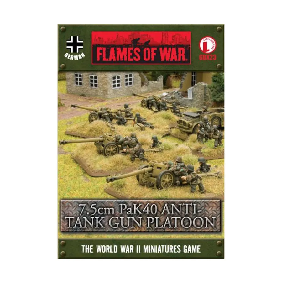 Взвод 7,5-см ПТРК PaK40, Flames of War - WWII - German - Box Sets & Miscellaneous
Взвод 7,5-см ПТРК PaK40, Flames of War - WWII - German - Box Sets & Miscellaneous