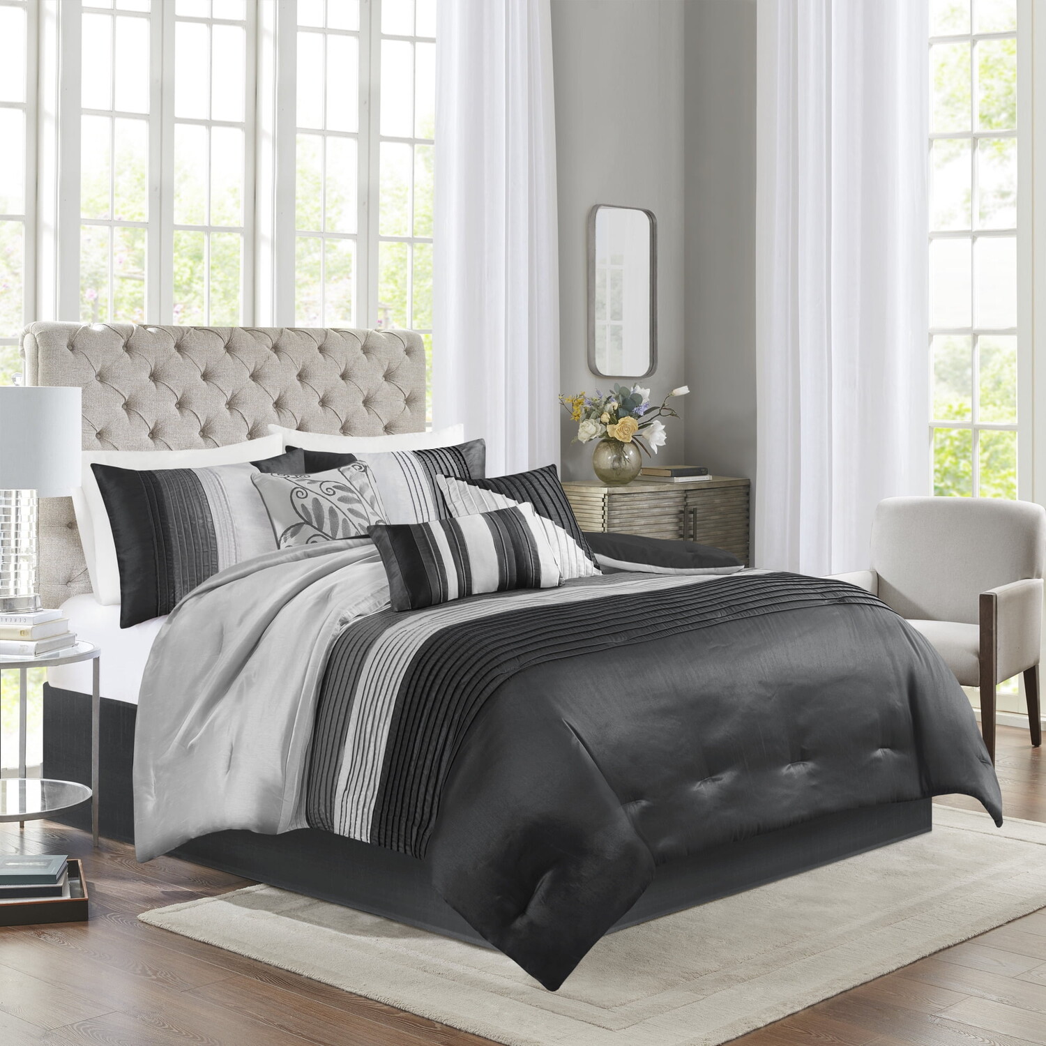 Комплект постельного белья Madison Park King Amherst из 7 предметов, черный, цвет Black
Комплект постельного белья Madison Park King Amherst из 7 предметов, черный, цвет Black