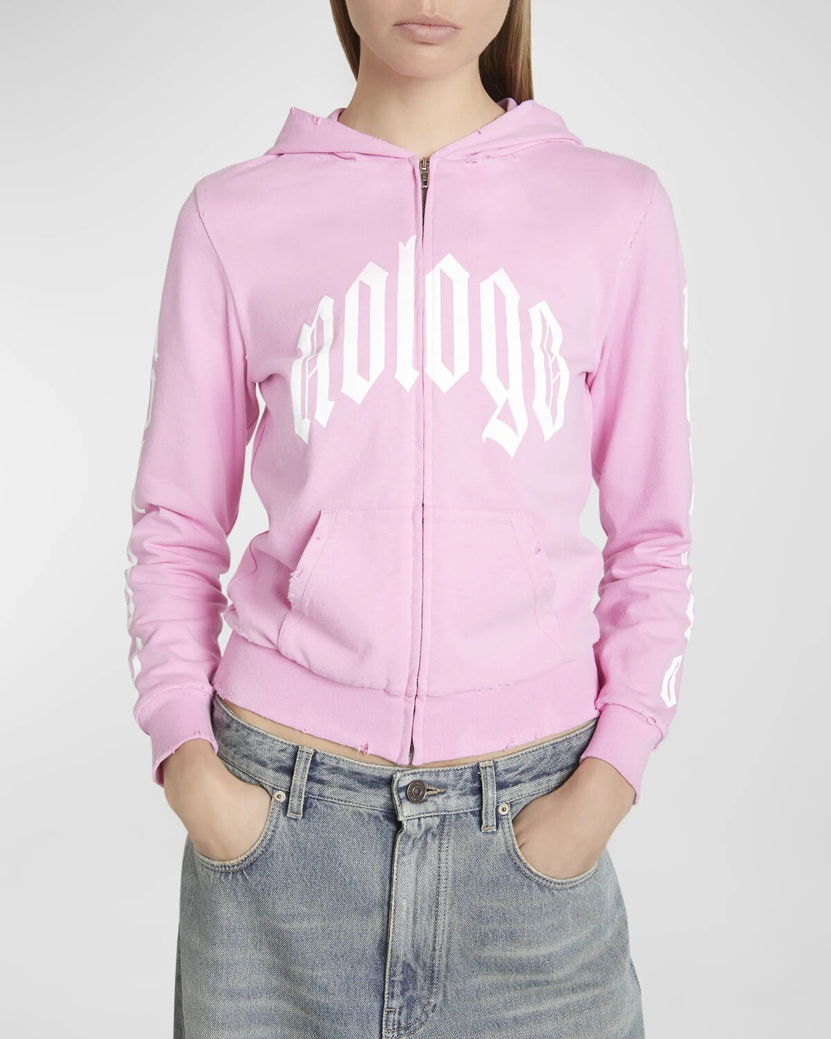 Толстовка на молнии Nologo маленького размера Balenciaga, цвет 5708 Light Pink/White
Толстовка на молнии Nologo маленького размера Balenciaga, цвет 5708 Light Pink/White