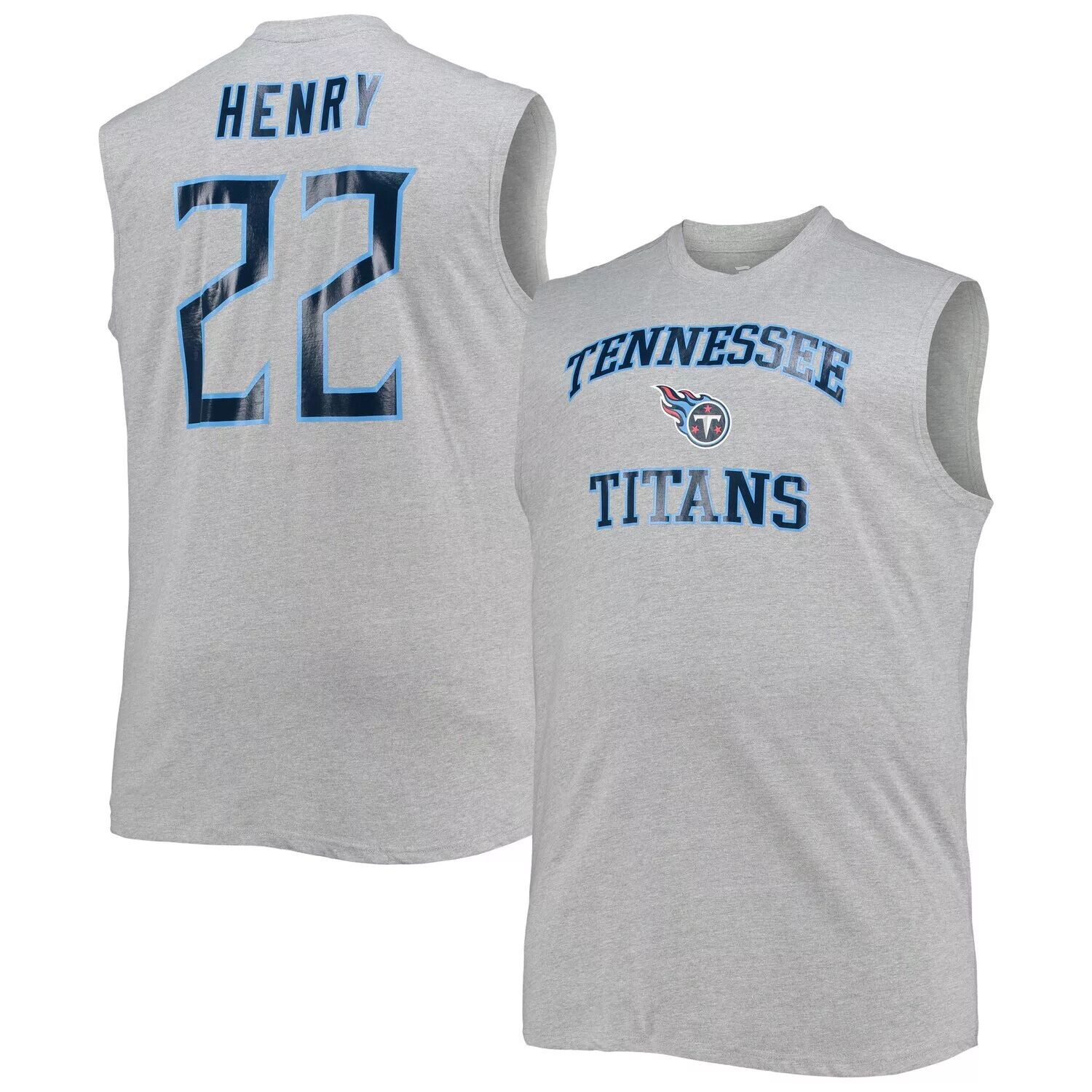 Мужская майка Derrick Henry Heathered Grey Tennessee Titans Big & Tall с именем и номером игрока, мускулистая майка
Мужская майка Derrick Henry Heathered Grey Tennessee Titans Big & Tall с именем и номером игрока, мускулистая майка
