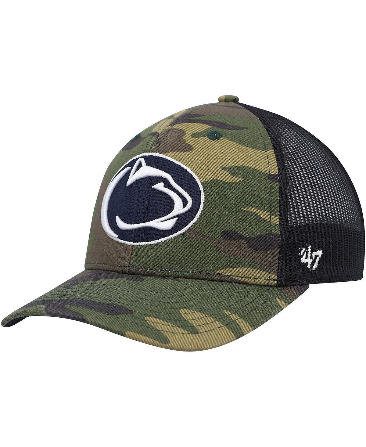 Мужская черная кепка Trucker Snapback с камуфляжным принтом и логотипом команды Penn State Nittany Lions Team '47 Brand
Мужская черная кепка Trucker Snapback с камуфляжным принтом и логотипом команды Penn State Nittany Lions Team '47 Brand