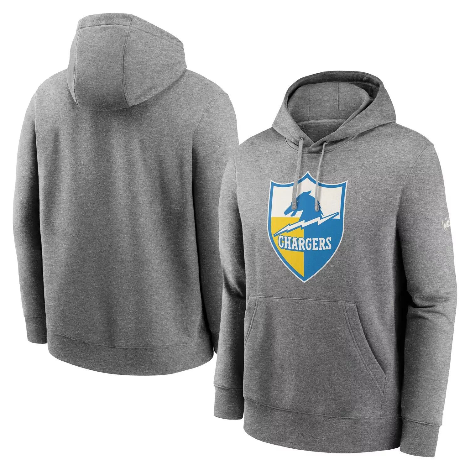 Мужской флисовый пуловер с капюшоном Los Angeles Chargers Rewind Club серого цвета Nike, Серый
Мужской флисовый пуловер с капюшоном Los Angeles Chargers Rewind Club серого цвета Nike, Серый