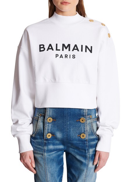 Укороченная толстовка из экологически ответственного хлопка с принтом логотипа Balmain Balmain
Укороченная толстовка из экологически ответственного хлопка с принтом логотипа Balmain Balmain