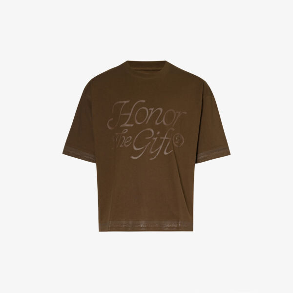 Футболка из хлопкового джерси с графическим принтом и круглым вырезом Honor The Gift, коричневый
Футболка из хлопкового джерси с графическим принтом и круглым вырезом Honor The Gift, коричневый