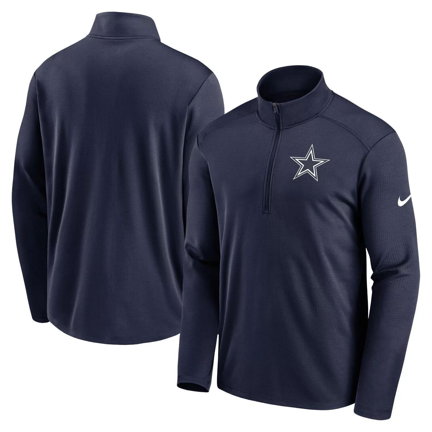 Мужская темно-синяя куртка с молнией до половины длины и логотипом Dallas Cowboys Pacer Performance Nike
Мужская темно-синяя куртка с молнией до половины длины и логотипом Dallas Cowboys Pacer Performance Nike