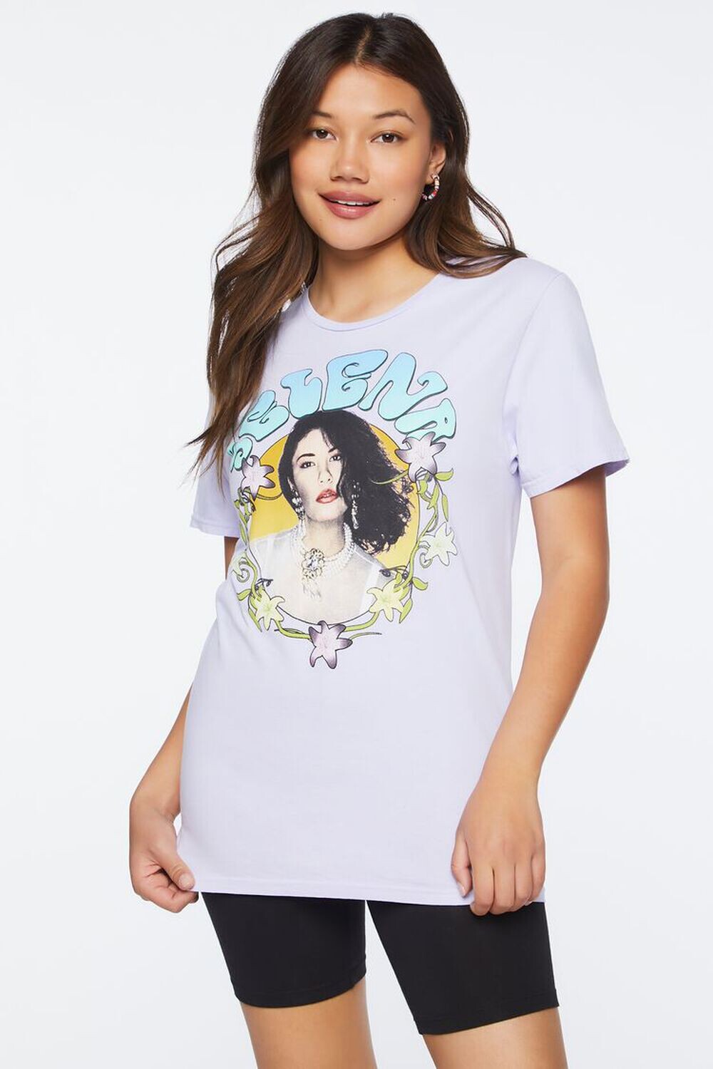 Футболка с круглым вырезом Selena с графическим рисунком Forever 21, лавандовый, Фиолетовый
Футболка с круглым вырезом Selena с графическим рисунком Forever 21, лавандовый, Фиолетовый