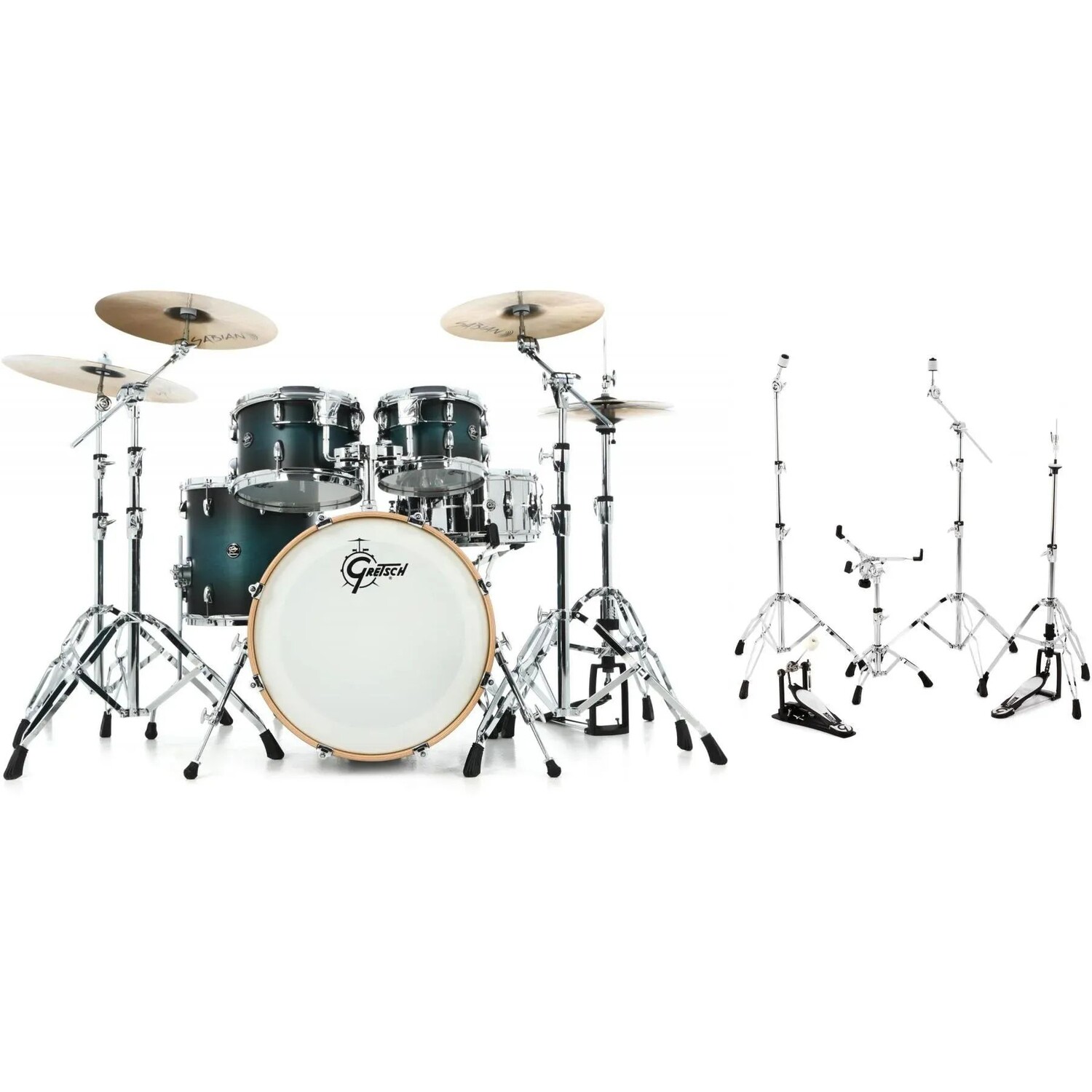 Gretsch Drums Renown RN2-E604 Комплект из 4 корпусов и комплекта оборудования — Satin Antique Blue Burst
Gretsch Drums Renown RN2-E604 Комплект из 4 корпусов и комплекта оборудования — Satin Antique Blue Burst