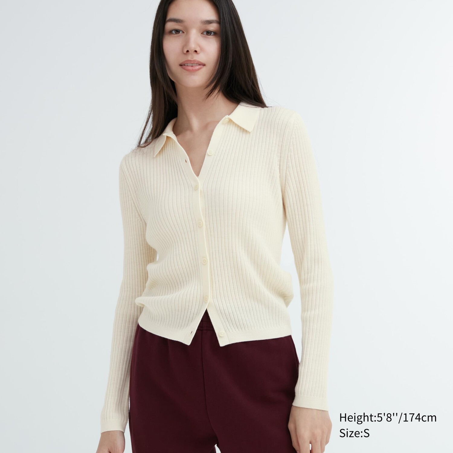Кардиган-поло из 100% очень тонкой шерсти мериноса в рубчик Uniqlo, кремовый, Бежевый
Кардиган-поло из 100% очень тонкой шерсти мериноса в рубчик Uniqlo, кремовый, Бежевый