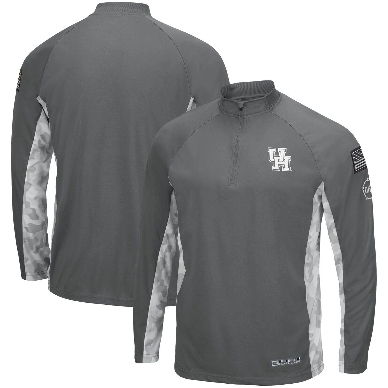 Мужская серая/камуфляжная куртка Houston Cougars OHT Military Appreciation Swoop с молнией четверть четверти Colosseum
Мужская серая/камуфляжная куртка Houston Cougars OHT Military Appreciation Swoop с молнией четверть четверти Colosseum