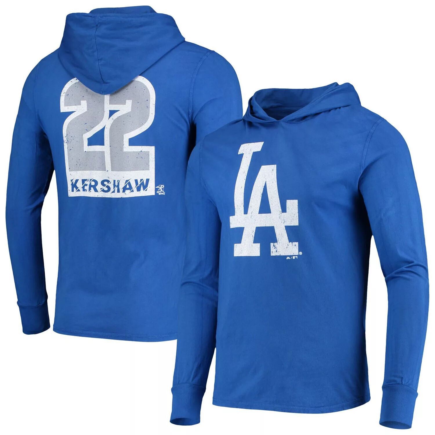 Мужская футболка Majestic Threads Clayton Kershaw Royal Los Angeles Dodgers Softhand Player с капюшоном и длинными рукавами
Мужская футболка Majestic Threads Clayton Kershaw Royal Los Angeles Dodgers Softhand Player с капюшоном и длинными рукавами
