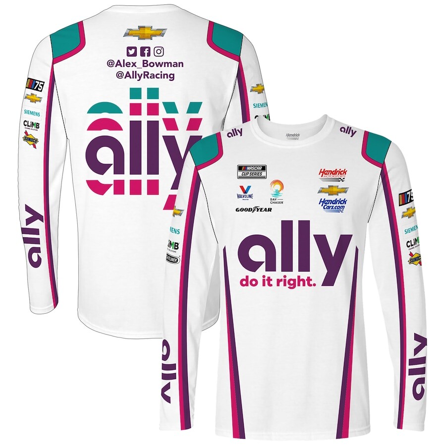 Футболка с длинным рукавом Hendrick Motorsports Team Collection Alex Bowman, белый
Футболка с длинным рукавом Hendrick Motorsports Team Collection Alex Bowman, белый