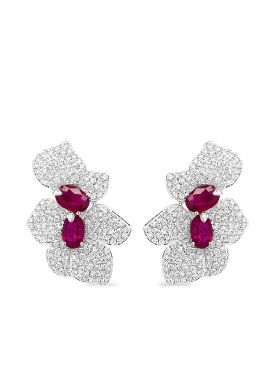Серьги-клипсы из белого золота с бриллиантами и рубинами HYT Jewelry, красный
Серьги-клипсы из белого золота с бриллиантами и рубинами HYT Jewelry, красный