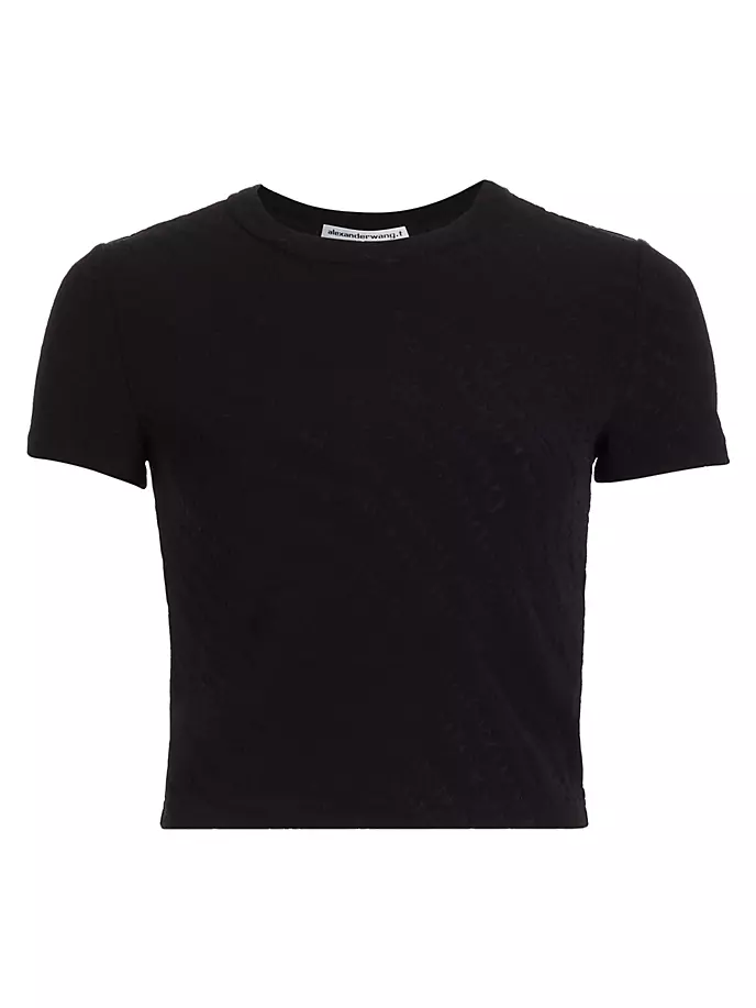 Жаккардовая детская футболка с круглым вырезом и логотипом Alexanderwang.T, черный
Жаккардовая детская футболка с круглым вырезом и логотипом Alexanderwang.T, черный