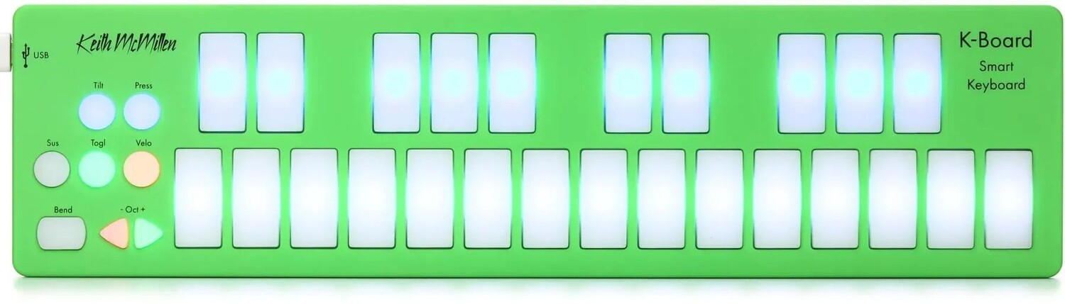 Keith McMillen Instruments K-Board-C Smart Sensor USB MIDI-клавиатура-контроллер — лайм
Keith McMillen Instruments K-Board-C Smart Sensor USB MIDI-клавиатура-контроллер — лайм