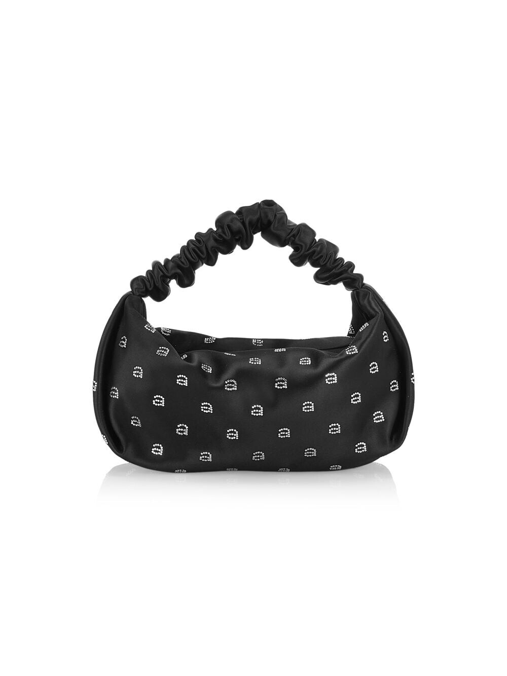 Атласная сумка Mini Scrunchie с монограммой и ручкой сверху, украшенная кристаллами Alexander Wang, черный
Атласная сумка Mini Scrunchie с монограммой и ручкой сверху, украшенная кристаллами Alexander Wang, черный