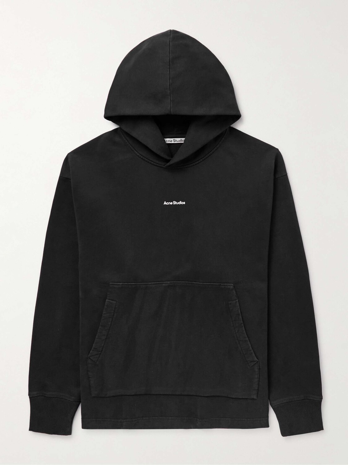 Толстовка с капюшоном из хлопкового джерси и флисовой спиной с логотипом ACNE STUDIOS, черный
Толстовка с капюшоном из хлопкового джерси и флисовой спиной с логотипом ACNE STUDIOS, черный