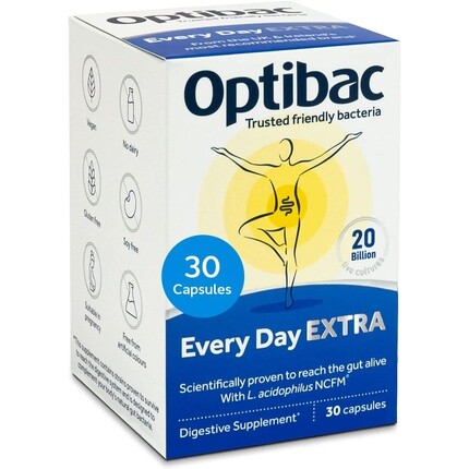 Probiotics Every Day Очень сильная веганская пробиотическая добавка для пищеварения, 30 капсул, Optibac
Probiotics Every Day Очень сильная веганская пробиотическая добавка для пищеварения, 30 капсул, Optibac
