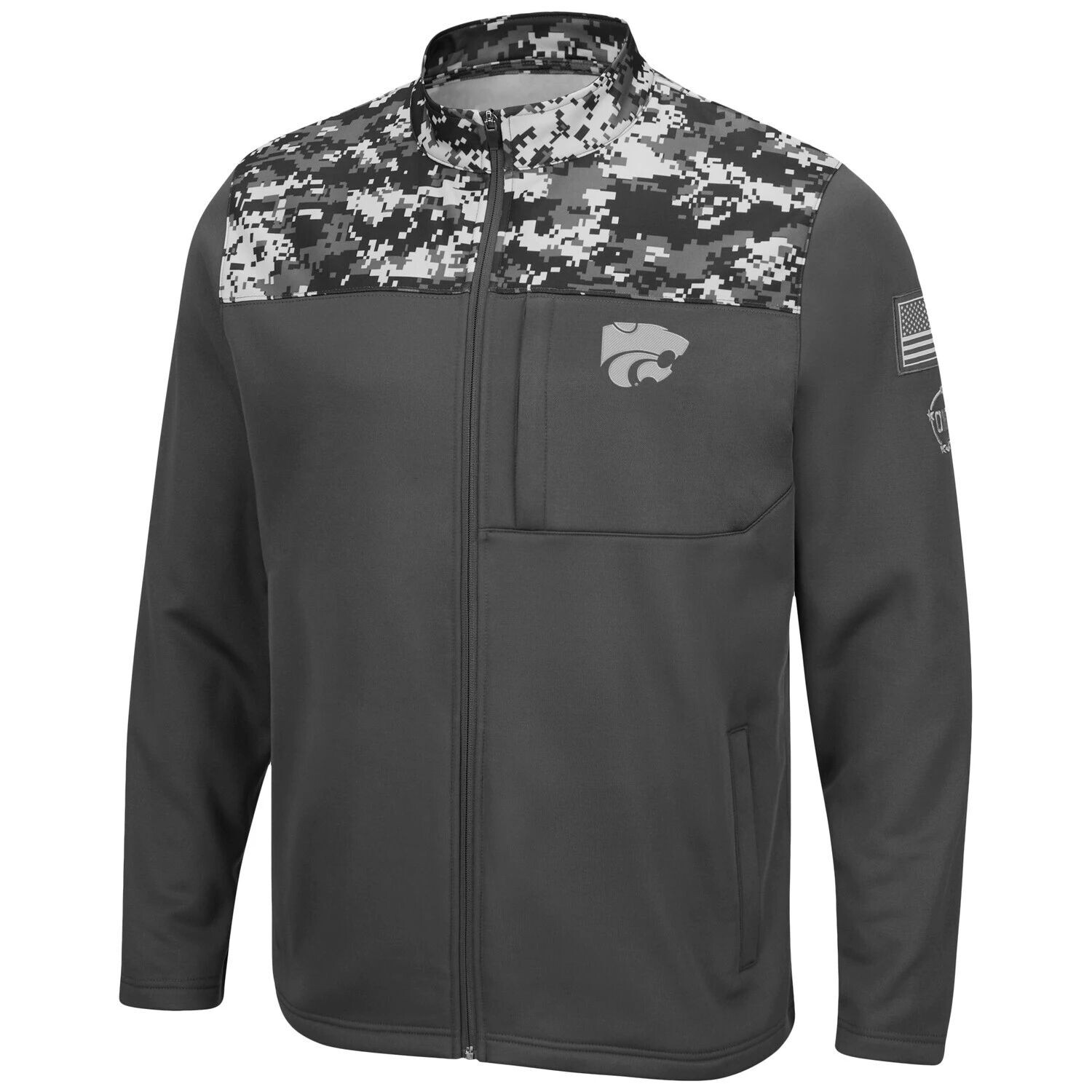 Мужская темно-серая куртка Kansas State Wildcats OHT Military Appreciation Digi Camo с молнией во всю длину Colosseum
Мужская темно-серая куртка Kansas State Wildcats OHT Military Appreciation Digi Camo с молнией во всю длину Colosseum