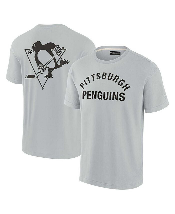 Мужская и женская серая супермягкая футболка Pittsburgh Penguins с коротким рукавом Fanatics Signature, серый
Мужская и женская серая супермягкая футболка Pittsburgh Penguins с коротким рукавом Fanatics Signature, серый