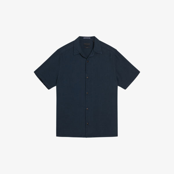 Хлопковая рубашка свободного кроя с короткими рукавами Digmer Ted Baker, темно-синий
Хлопковая рубашка свободного кроя с короткими рукавами Digmer Ted Baker, темно-синий