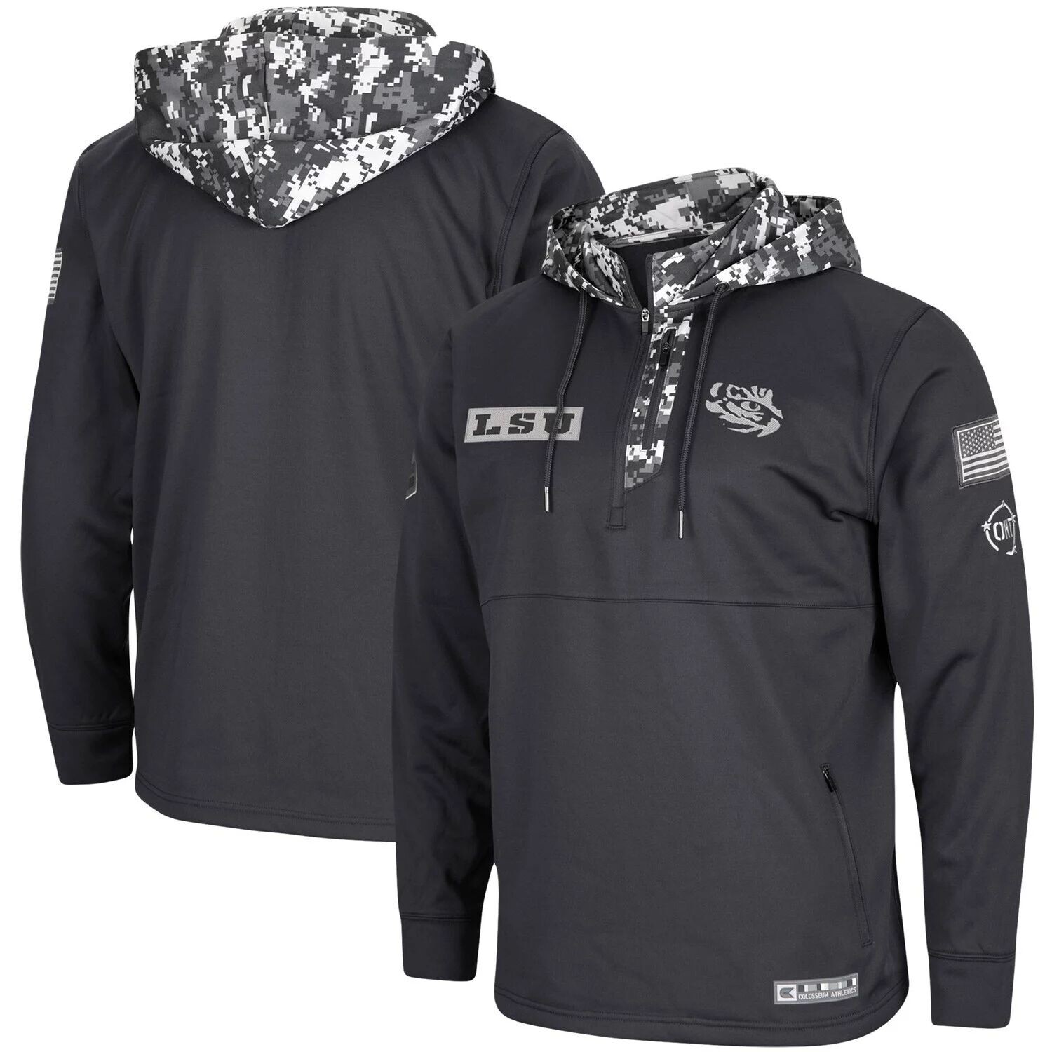 Мужская темно-серая толстовка с молнией до четверти LSU Tigers OHT Military Appreciation Digi Camo Colosseum, Серый
Мужская темно-серая толстовка с молнией до четверти LSU Tigers OHT Military Appreciation Digi Camo Colosseum, Серый