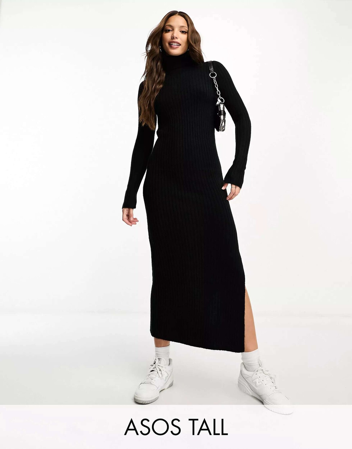 Черное трикотажное платье макси с высоким воротником и разрезом по бокам ASOS DESIGN Tall, Черный
Черное трикотажное платье макси с высоким воротником и разрезом по бокам ASOS DESIGN Tall, Черный