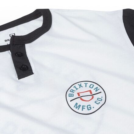 Трикотажная футболка Henley с короткими рукавами Crest мужская Brixton, белый/черный
Трикотажная футболка Henley с короткими рукавами Crest мужская Brixton, белый/черный