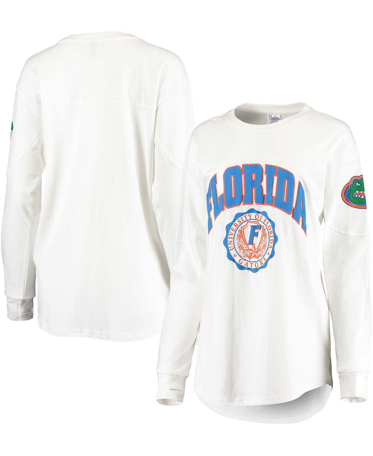 Женская белая футболка с длинным рукавом Florida Gators Gator Head Edith Pressbox, белый
Женская белая футболка с длинным рукавом Florida Gators Gator Head Edith Pressbox, белый