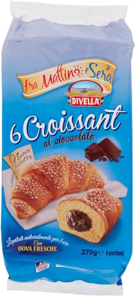Divella Croissant ШОКОЛАД, круассаны с белым слоеным тестом, 12 упаковок по 240 г, в каждой упаковке 6 круассанов
Divella Croissant ШОКОЛАД, круассаны с белым слоеным тестом, 12 упаковок по 240 г, в каждой упаковке 6 круассанов